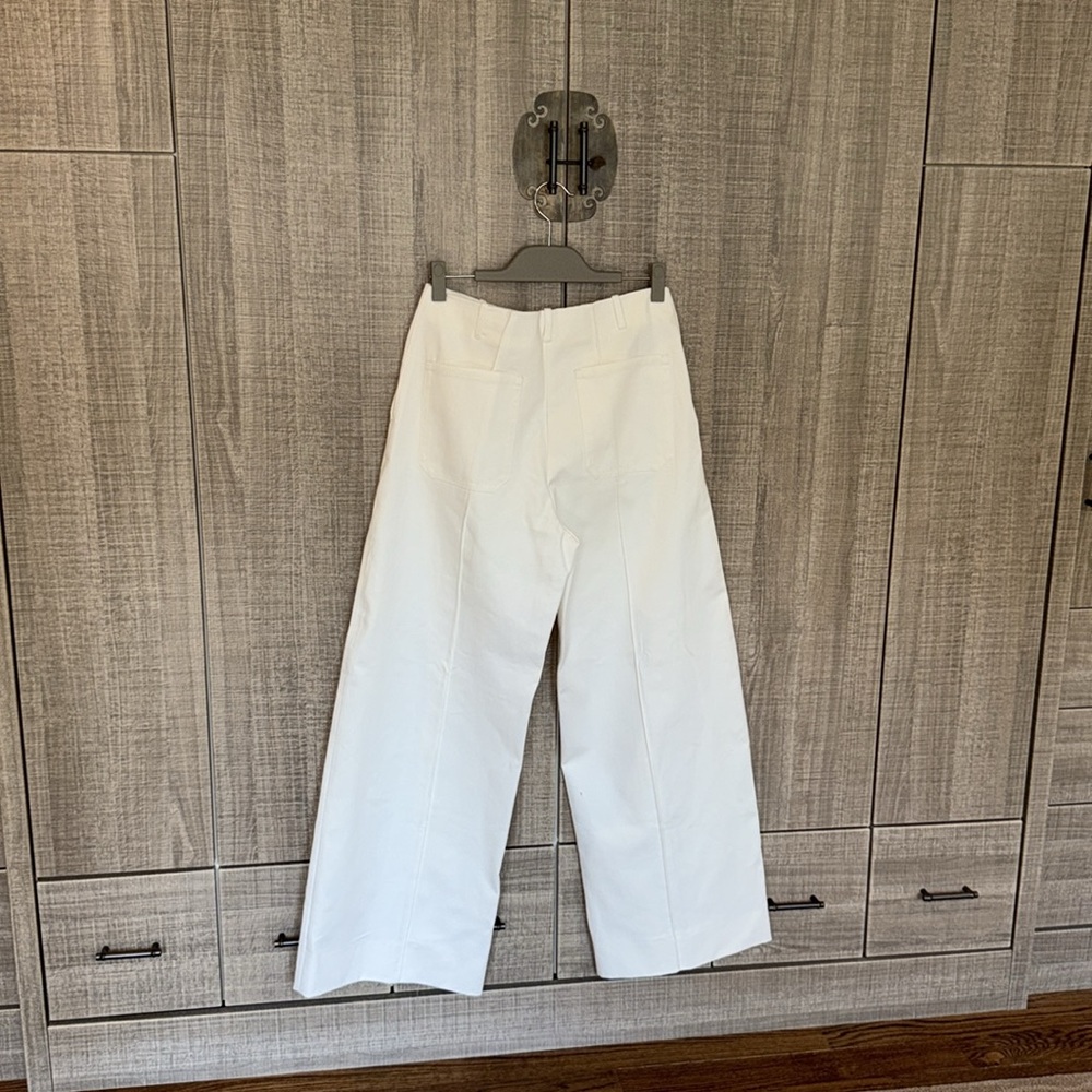 Zara Cream‎ Wide-Leg Trousers - Picture 13 of 14